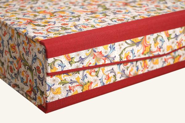 Box of Florentine paper, red, gold